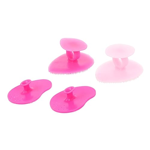 NIYANGLE Handheld Facial Brush Set 4pcs 's Manual Face Cleansing Brush Skin Care Scrubber Nose Fashionable Beauty Tool Random