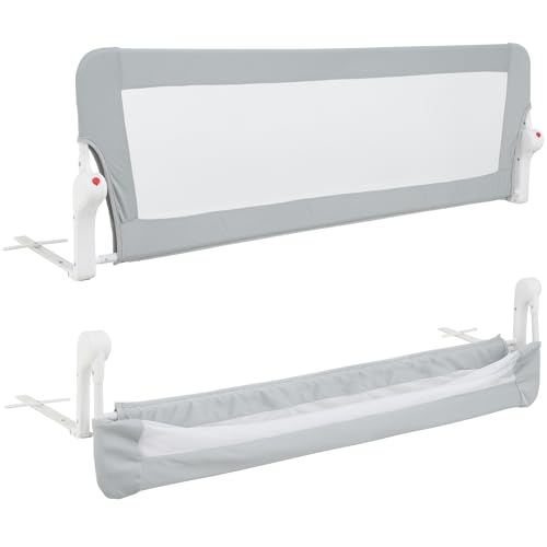 Almar Baby Barrera de Cama Plegable 150cm para Niños – Barandilla de Seguridad con Malla Transpirable, Fácil Instalación, Protección Anticaídas para Camas Infantiles y Juveniles