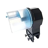 Putybudy Alimentador automático para peces, alimentador de pescado de gran capacidad para acuarios con pequeñas piscinas de pescado y tortugas