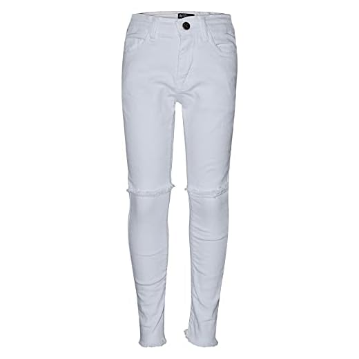 A2Z 4 Kids® Girls stretchiga jeans barn vita denim ribbade byxor mode slitna byxor jeggings Ålder 5 6 7 8 9 10 11 12 13 år