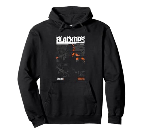 Call Of Duty The Truth Lies Black ops Silhouette Chest Logo Sweat à Capuche