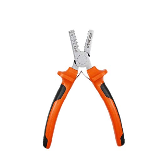 Homiki Crimpzange Drahtcrimper Zangen PZ 0,25-2,5 Kleine für unisolierte Aderendhülsen Terminals Clamp Handwerkzeug orange Industrieverbrauchsgut