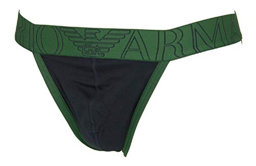 Emporio Armani Men's Stretch Cotton Magnum Jockstrap, Marine, Small