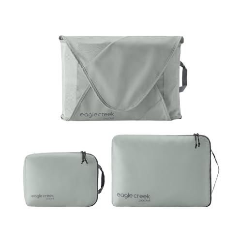Eagle Creek Pack-It Starter Set - Includes S Isolate Cube, M Isolate Cube & L Pack-It Reveal Garment Folder - Lightweight Travel & Storage Essentials - Storm Grey - Main Image