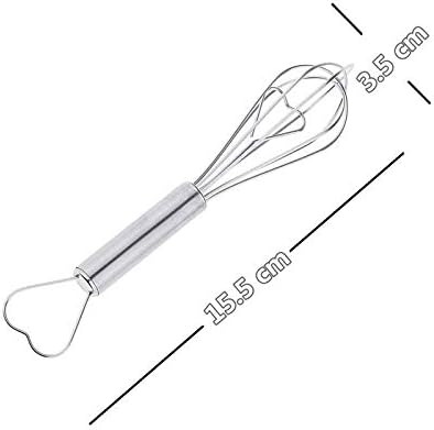 ddq Wisk 1PCS Manual Mixer Heart-Shaped Eggs Whisk Eggs Beater Ball Mixer Hand Mixer Cooking Stainless Steel Kitchen Supplies Mixer