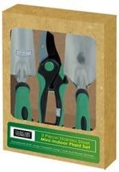HOMEGARDEN 3 Piece Garden Hand Tools | Stainless Steel | Ergonomic ABS Handles | 12.5" 31.75 cm Transplanter, Precision Pruner & Cultivator Claw