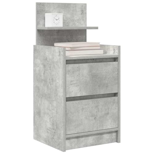 Table de nuit grise 2 tiroirs pour optimiser le rangement des petits espaces - 5