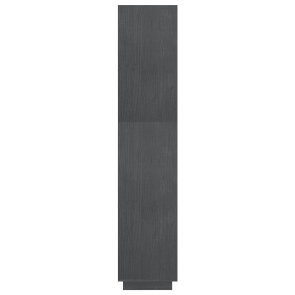 Générique Regał z litego drewna sosnowego szary 80x35x167 cm, regał do przechowywania z dużą przestrzenią na książki, czasopisma, DVD i przedmioty dekoracyjne, służy również jako ścianka działowa