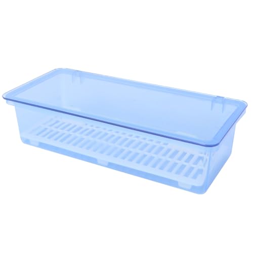 Toyvian Caja Organizadora para Cubertería con Escurridor y Filtro Recipiente de Gran Capacidad para Palillos y Utensilios de Cocina Diseño Anti-humedad y Fácil Limpieza para Cocina y