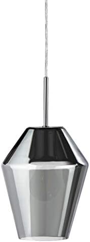 EGLO Pendant lighting Murmillo, 3 bulb ceiling light fitting made of steel in chrome and smoked glass, hanging lamp for dining table and living room, E27 socket