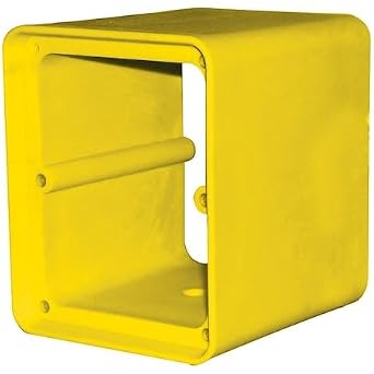 Portable Yellow 2-Gang Double Sided Outlet Box, W/ 3/4" Npt Nm Bushing
