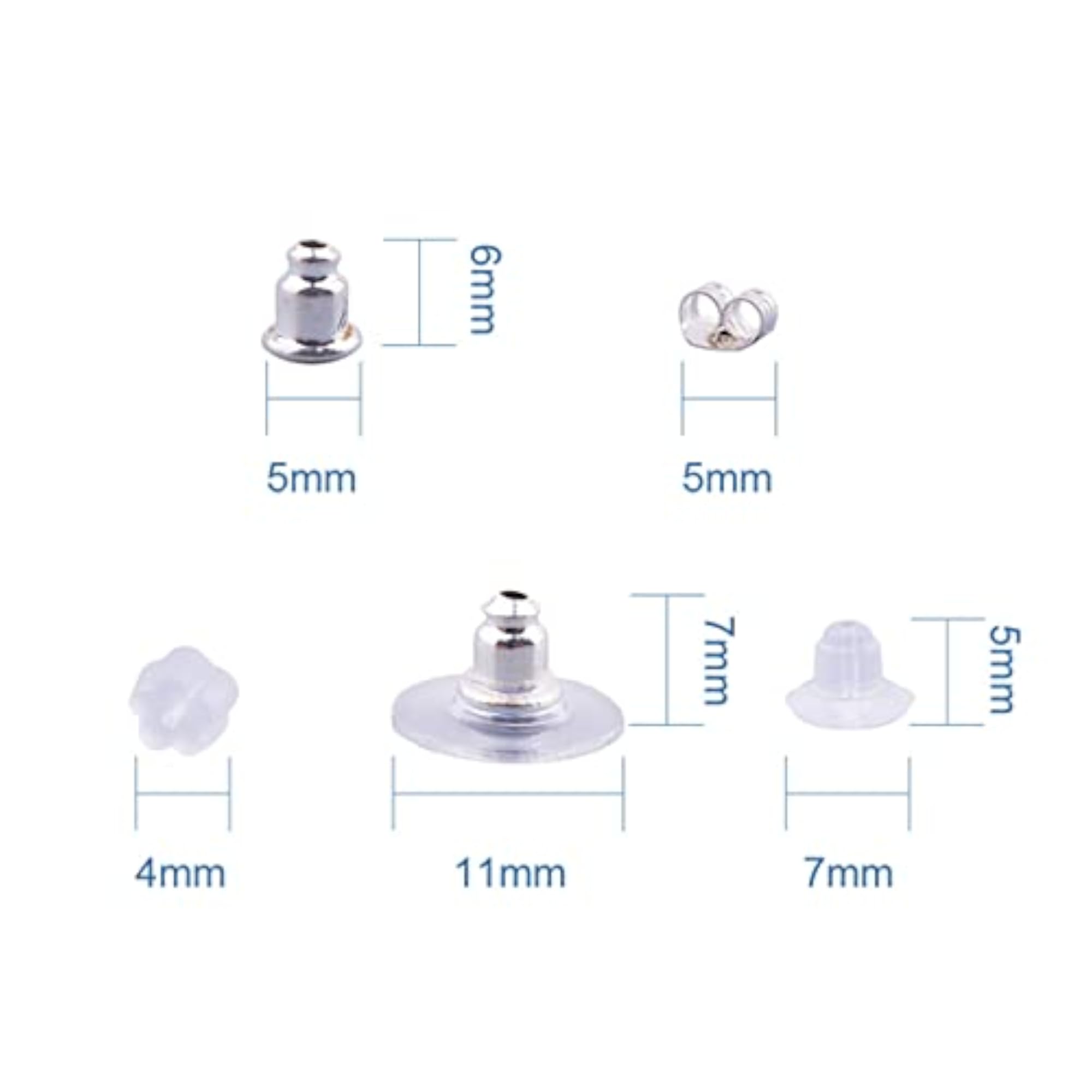 2 Boxes DIY Earring Posts and Back Ear Post Nuts Set