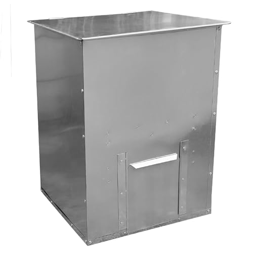 KetoPlastics Steel Coal Bunker Storage Galvanised Steel Bunker for Solid Fuels, Wood Kindling, Coal, Logs, Grit, Salt 150 Kilo No 3 Bunker Coal Store Bin