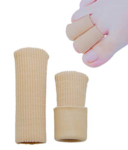 Image of SOHLER 6 Packs Closed Toe Caps Finger Covers Sleeve Protectors, Elastic Fabric Lined with Soft Gel (Large 3 /4 inchx 2-1 /2 inch)