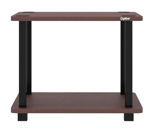 Image of Captiver Samrat Engineered Wood Stool Bed Side Tea Table (38X46X33.4 CM, Wenge) Living Room Kitchen Drying Library Office Corner Shelves Multipurpose Storage Racks Organizer