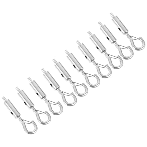 20 piezas Tensor de cable con gancho de suspensión, accesorio ligero para cuerda de alambre, uso interior y exterior, diseño versátil para hogar, fábrica y colgado miniatura 1