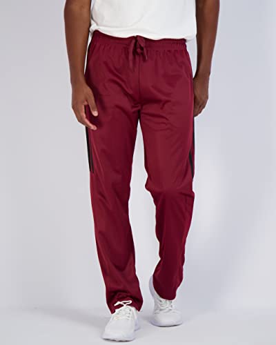 Real Essentials 3 Pack: Men's Active Athletic Casual Tricot Open Bottom Sweatpants with Pockets (Available in Big & Tall)2