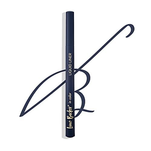 Belle Beauty Eye liner Liquid, Very Navy LineBacker, Waterproof Liquid Eye-liner, Smudge-Proof Eyeliner Pen, Stays in place 24 Hours Precise Tip Easy-to-Use Beautiful Cat-Eye Makeup for Women