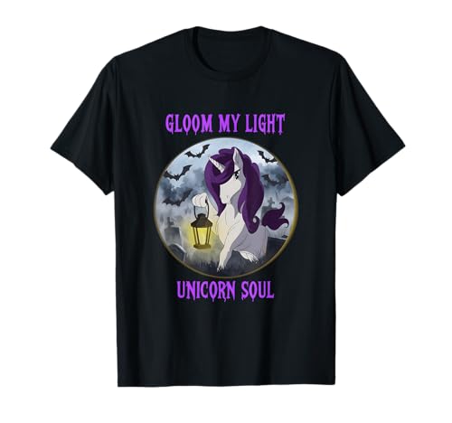 Unicorn Gloom My Light Darklings Emo Chicas Fantasía Amantes Camiseta