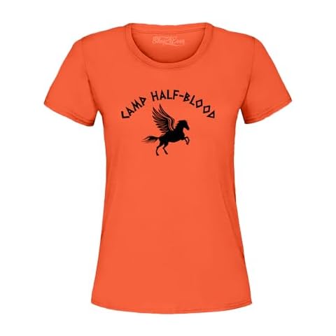 shop4ever Camp Half Blood Demigods Women's T-Shirt Small Orange Cover