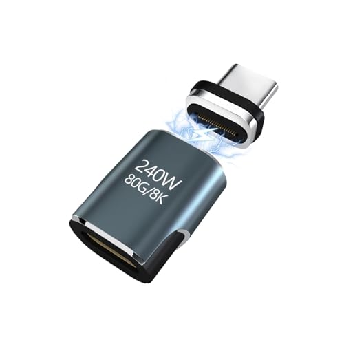 IVIVTOR Adaptateur magnétique USB-C - Aimanté Connecteur USB C 240 W avec Vitesse de Transfert de 80 Gbit/s pour Ordinateur Portable Tablet et Téléphone -...