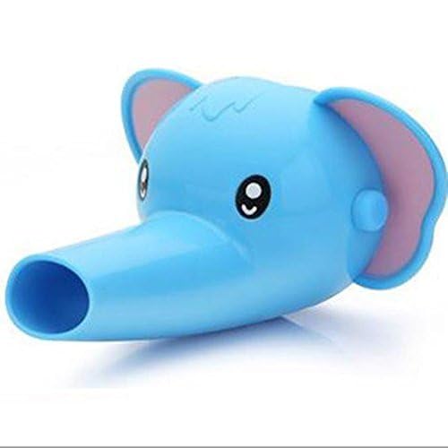 Vroxy Elephant Water Tap Plastic and Silicone Elephant Water Tap Holder for Baby Bathroom Washroom Kitchen Kid Baby Children Essential Accessory(1Pcs)-image-39