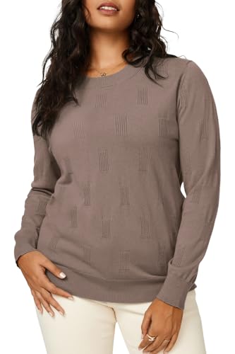 Image of Arach&Cloz Women's Soft Knit Sweater Fall Dressy Casual Pullover Tops