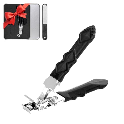 Toe Nail Clippers for Thick Nails for Seniors, Ergonomic Wide-Angle Nail Clipper – Extra-Wide Jaw and Anti-Splash Design for Clean, Comfortable Trimming (1pcs)