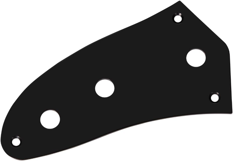 Dopro Guitar Control Plate Kit Upper Control Plate Lower Control Plate and Pickup Selector Switch Plate for Jaguar Guitars Black