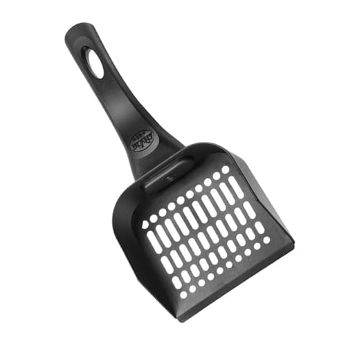 HYTROVE 猫砂シャベル ごみトレイ 流せる 傷 保有者 猫の車輪 おもちゃ ふるいにかけている ワンド 役職 ライナー ゴミ ごみふるい ひっかき 相互の作用 脱皮 ステンレス鋼 Black