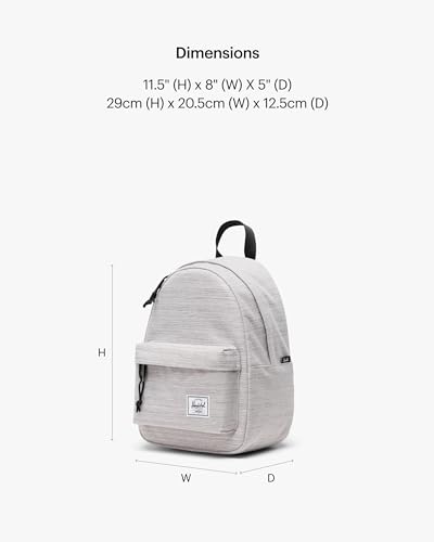 Image of Herschel Classic Backpack, Light Grey Crosshatch, Mod Mini - 6.5L