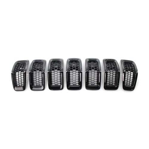 Parrilla para Jeep Cherokee 2014-2018 con bisel gris mate 5
