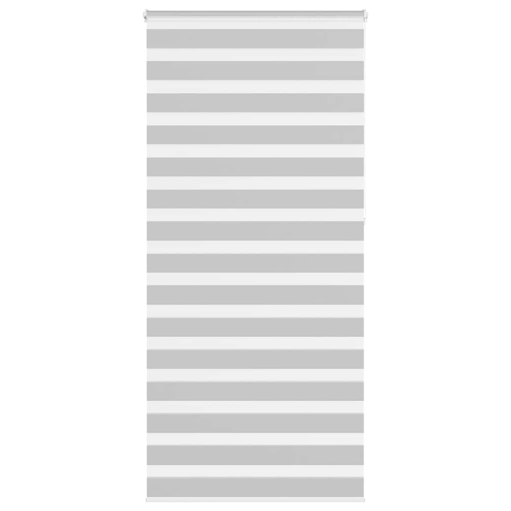 Store zèbre Gris Clair en Polyester 110,9 cm Largeur Tissu 230 cm Hauteur avec Montage sans perçage ou vis, Protection lumière et intimité pour fenêtre Salon Chambre Bureau Maison