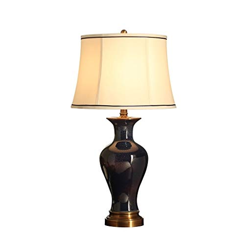 Preisvergleich Produktbild DIAOD Schreibtischlampe Das Wohnzimmer Schlafzimmer Nachttischlampe Lampe aus moderner chinesischer Kupferkeramik Lampe warm