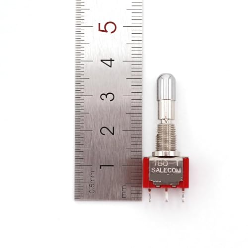 Miniinterruptor de palanca T80-T T8013-LKB de 6,35 mm para bloqueo en panel 3