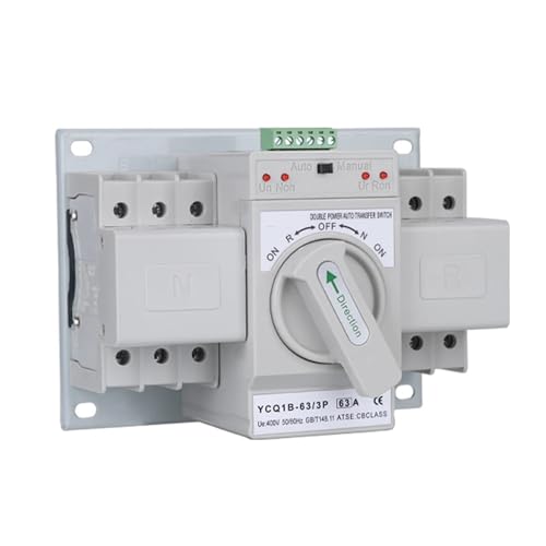 Interrupteur de transfert automatique double alimentation 63A avec commutation MCB 3P