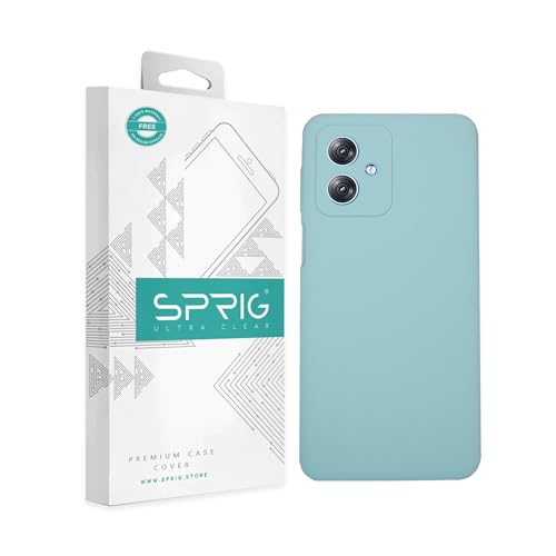 Image of SPRIG Compatible with Moto G54 Premium SilkTone Back Cover Drop Tested Shock Proof Mobile Case for Men, Women, Boys and Girls with Camera Protection (Light Green)