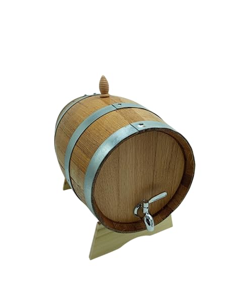 Barril de roble de 5 litros con grifo de acero inoxidable