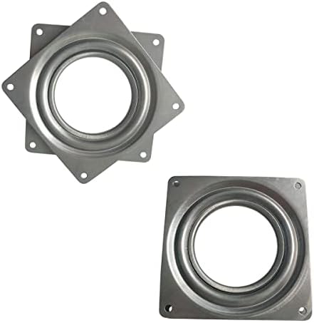 2 Pcs 4 Inch Susan Turntable Bearings Susan Turntable Lazy Susan Turntable Square Rotating Bearing Plate Lazy Susan Hardware Swivel Plate, for Swivel Plate,Corner Cabinet,Revolving Shelve in Kitchen
