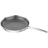 The strength of stainless steel meets the convenience of nonstick Non-toxic ceramic nonstick coating made without the use of PFAS, PFOA, PTFE, lead, and cadmium Raised stainless-steel design for excellent browning Titanium-reinforced exterior and clo...