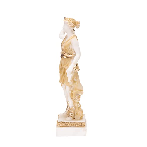 Estatua Griega Diosa Artemisa Diana Tono Dorado 6.2 in miniatura 7