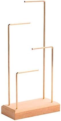 Xuxuwa 化粧品収納ボックス ケース コスメボックス 耐久性 マストバイ 大容量 リングディスプレイホルダーペンダントイヤリングの表示は メタルスティックソリッドウッドジュエリーディスプレイには 木材の色をスタンド 期間限定特別価格 引き出し小物 壁掛け