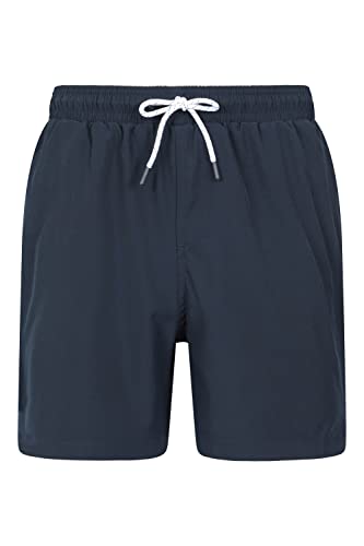 Mountain Warehouse Atlantic Bañador para Hombre - Traje de baño de Tejido Reciclado, Ligero y con Protector Interior de Malla - Ideal para Surf, Playa y Piscina Azul Marino L