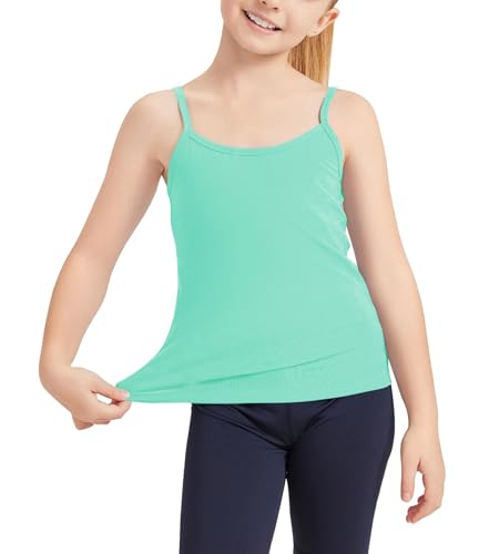 Image of Dreammonkey Girl's Full Sleeveless Camisole Tank Tops Kids Comfort Breathable Dance Tank Tops(Ages 2T-14Years)