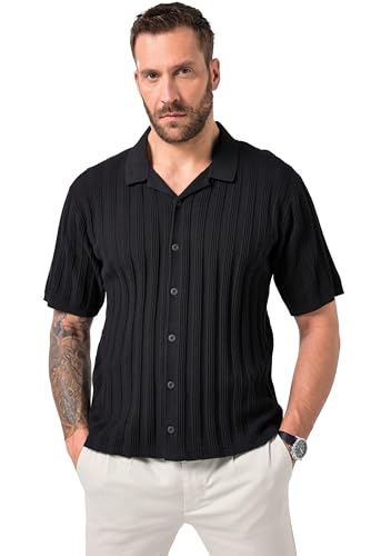 Chemise homme grande taille JP 1880 col Cuba fit en tricot manches courtes taille 7XL