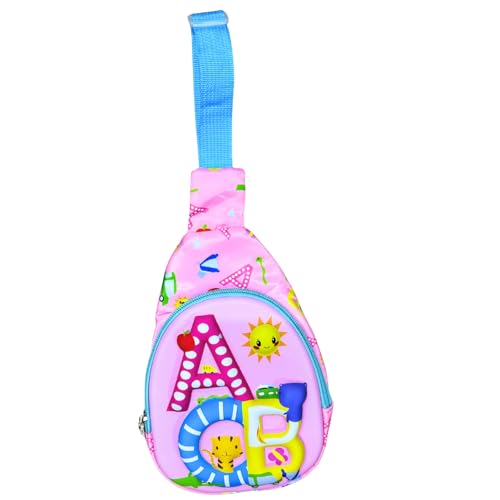 Image of Kids Small Cartoon Design Sling Crossbody Shoulder Bag for Boys & Girls, School Travel & Casual Backpack with Adjustable Strap for Children & Toddlers