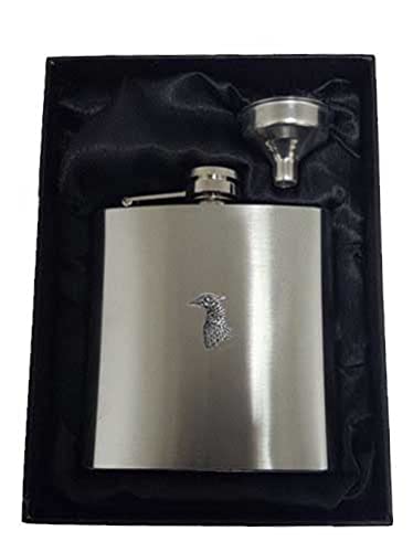 Flasque en acier inoxydable motif faisan C28 un flacon de prestige 177ml