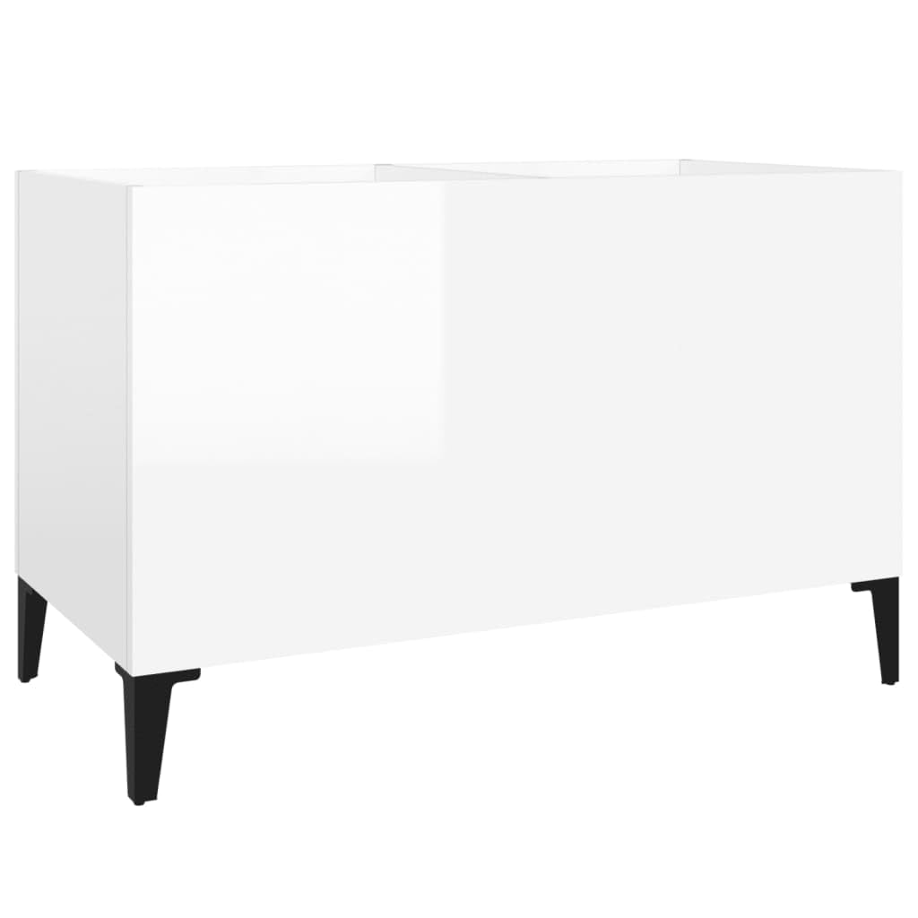 ShGaxin Mobile Dischi Legno compensato Bianco Lucido 74,5 x 38 x 48 cm, Ripiano CD, Mobile Giradischi, Mobili per Vinili, Mobile per Giradischi - 831967