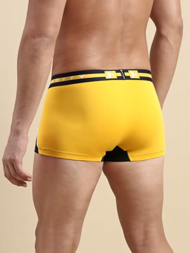 Image of KOFFY Pliable Cotton Modal Colorblocked Mini Trunk with Seamless Waistband
