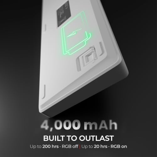 Image of Rogue 65% Wireless Mechanical Gaming Keyboard | Hot-Swap | Gasket Mount | BT+2.4GHz+USB-C | 4000mAh Battery | Sound Dampening | Pre-Lubed Linear Switches | PBT Keycaps | RGB Backlit